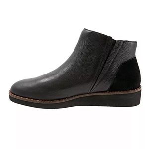 Softwalk Wesley Bootie 7.5 - Black Leather/Suede